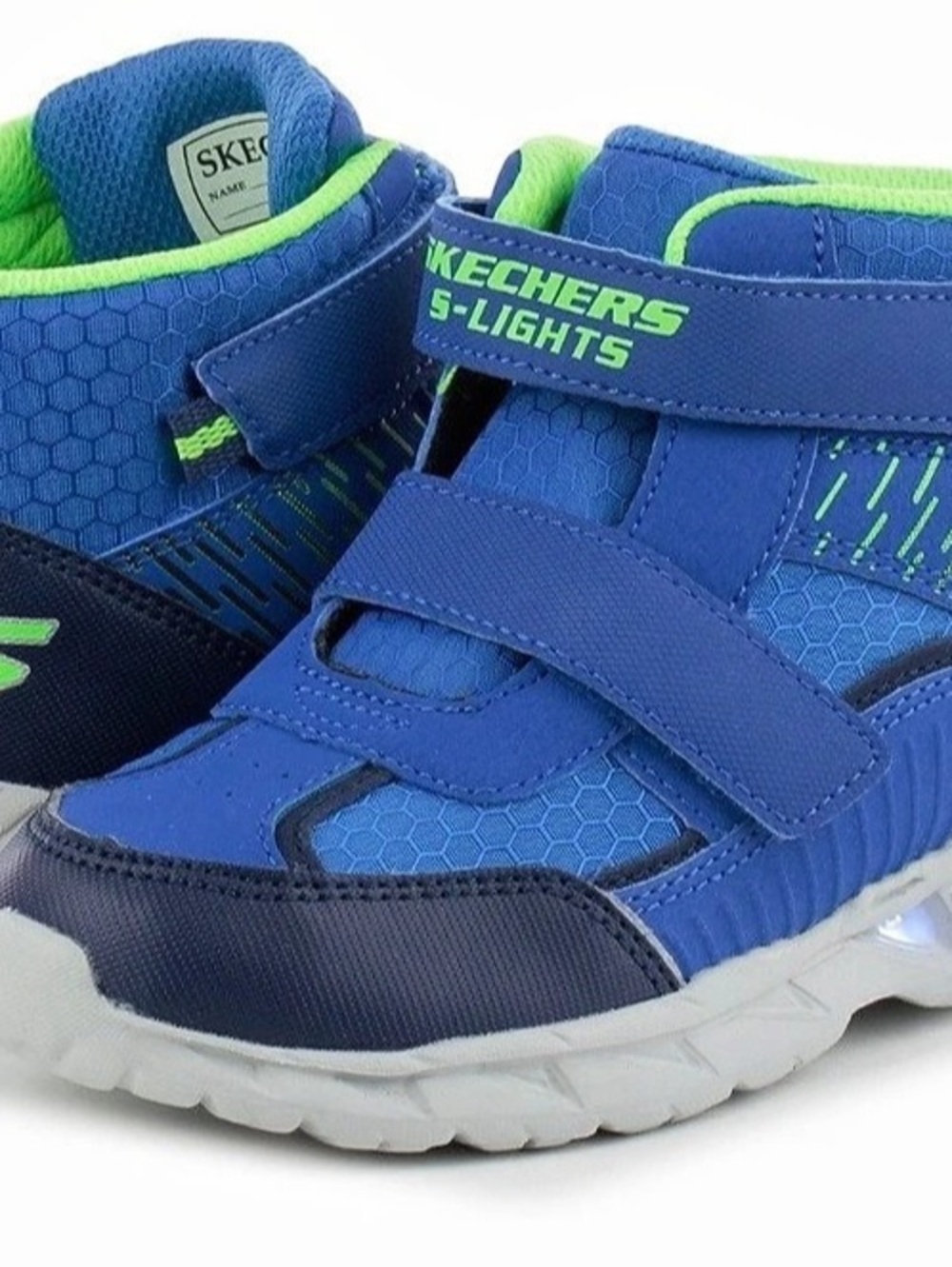 Skechers S-Lights Light up Storm 3.0 Kids' Blue & Green US 9